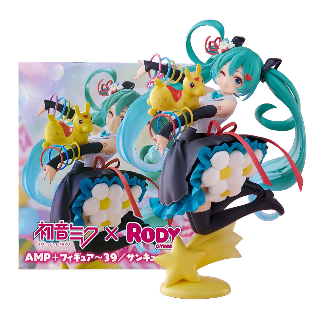 Jual 19CM BANDAI Hatsune Miku Figure Co-branded Rody Piapro Characters ...