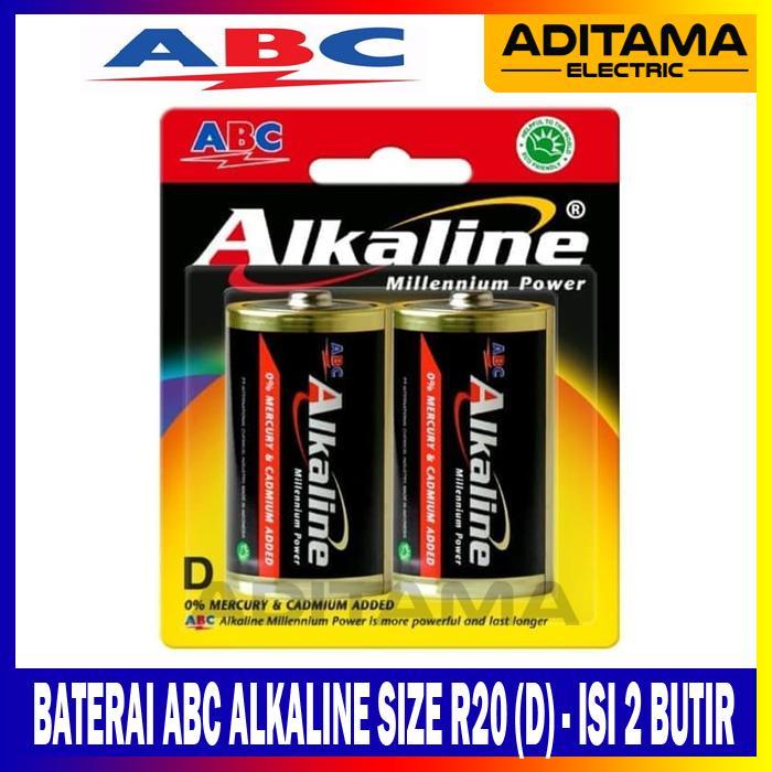 Jual New BATERAI ABC ALKALINE LR20 R20 D - ISI 2 BUTIR | Shopee Indonesia