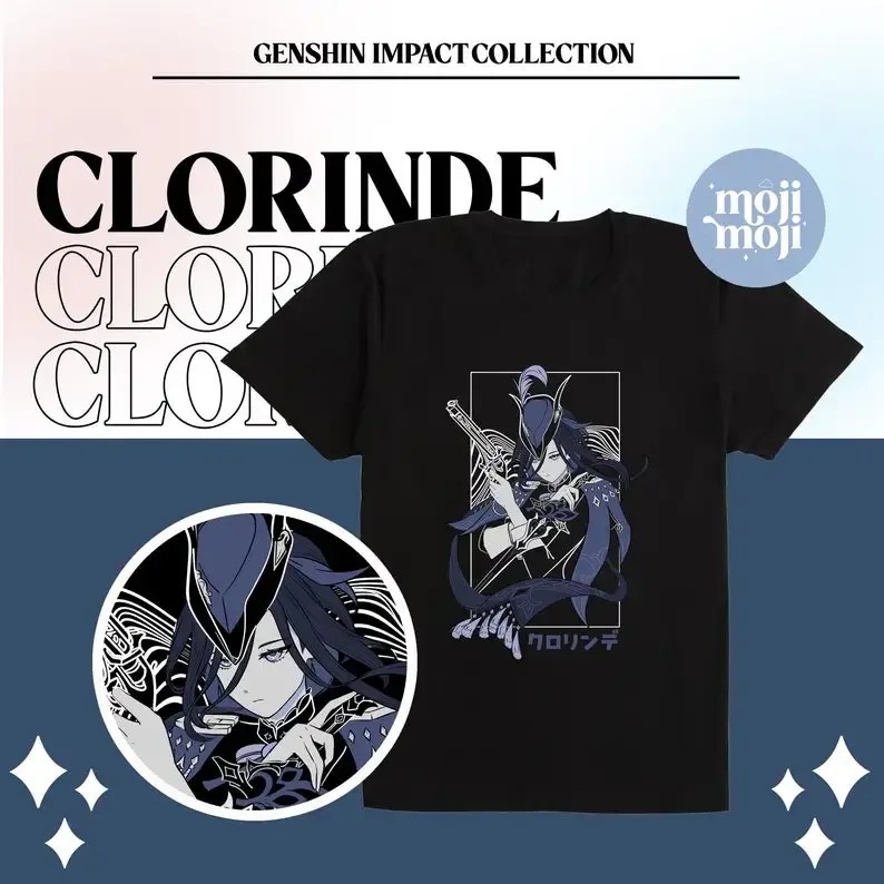 Jual Genshin Impact CLORINDE Shirt, Genshin Clorinde T-shirt, Genshin ...