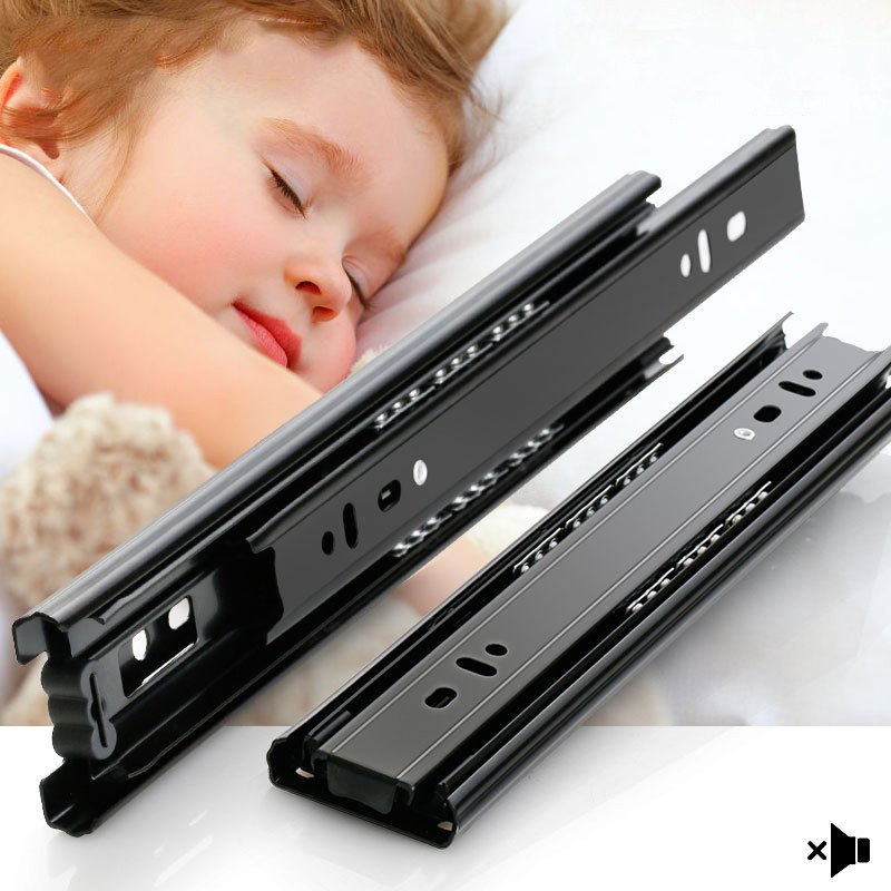 Jual 25Cm-50Cm Stainless Steel Cabinet Slides Soft Close Three-Section ...
