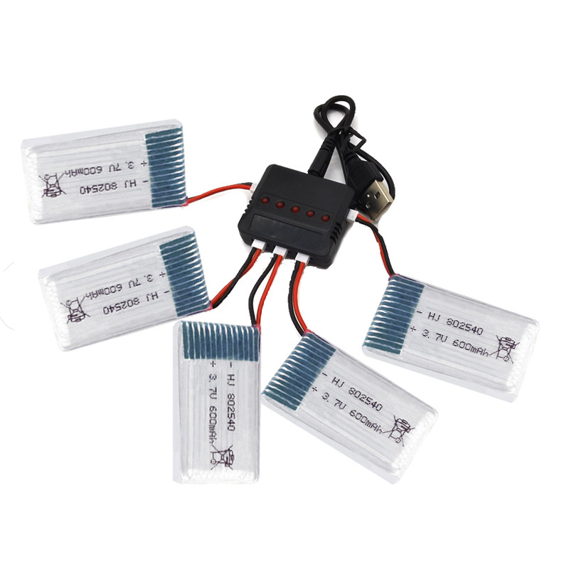Batterie Rechargeable 3,7 V 600 MAh 802540P Pour Drone X5C X5C-1 X5SW Batterie Drone X5C X5C-1 X5SW