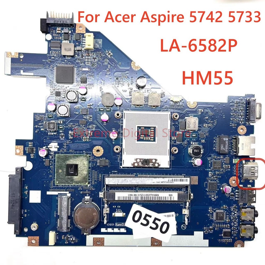 Jual For Acer Aspire 5742 5733 Laptop Motherboard LA-6582P With HM55 ...