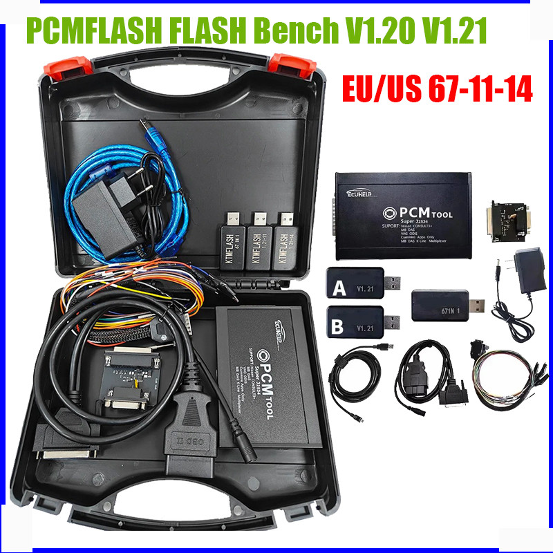 Jual Pcmflash Flash Bench V1.20 67 In 1 11 14 Usb Dongle Automotive Ecu ...