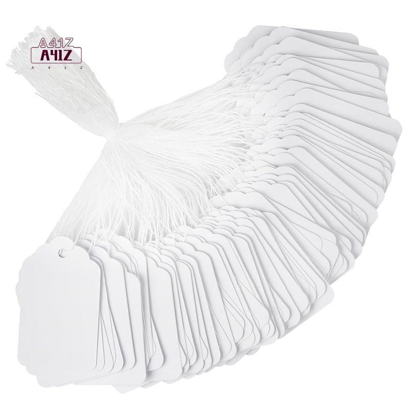 Jual A41Z-White Price Tags With String - 1000PCS Pre-Strung String Tags ...