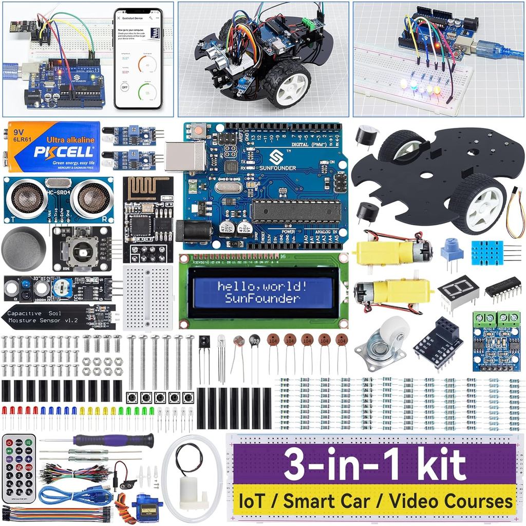 Jual Cc Sunfounder 3 In 1 Iot/Smart Car/Learning Ultimate Starter Kit ...