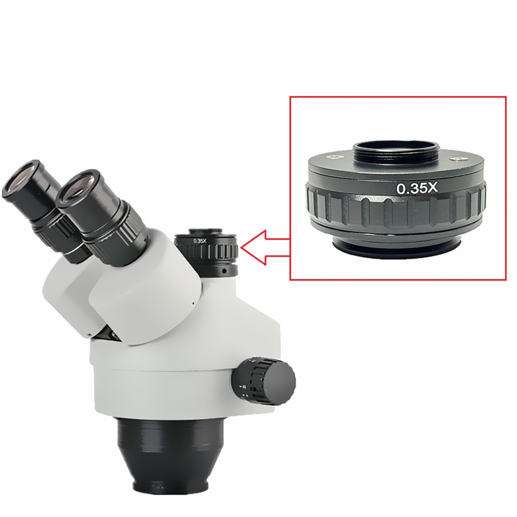Jual Aa84 C Mount Adapters Lens 0.35X Ccd For Trinocular Stereo ...