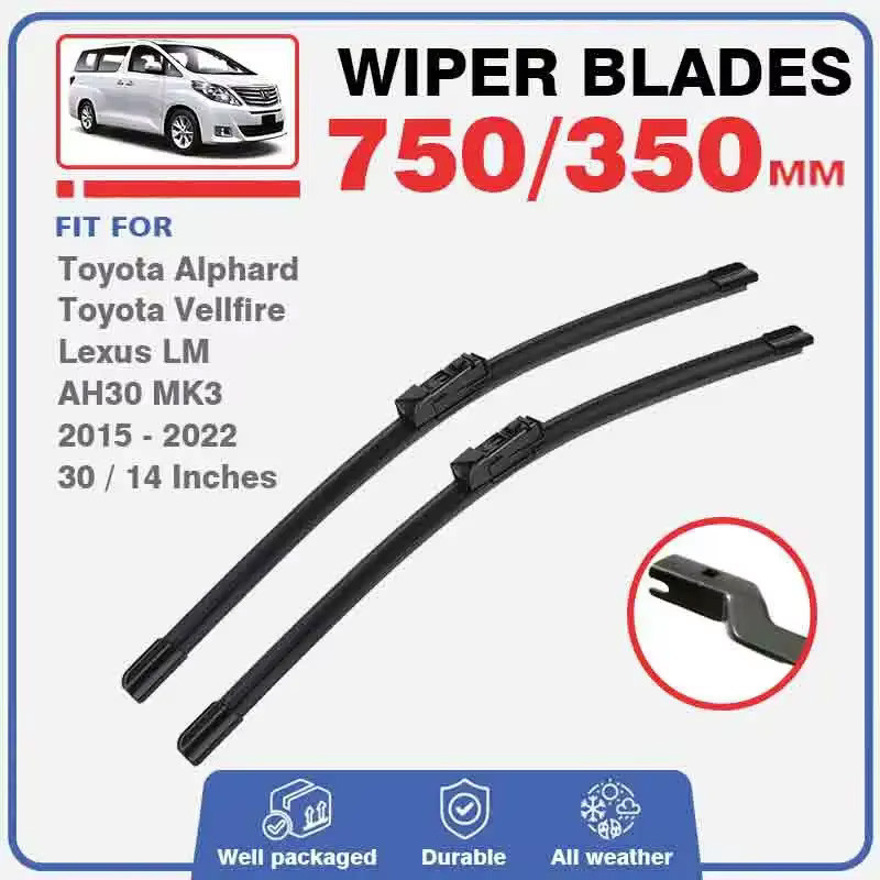 Jual Wiper Blades For Toyota Alphard Vellfire Lexus LM AH30 30 2015 ...
