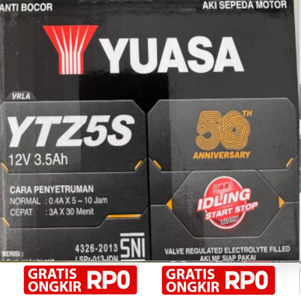 Jual Aki Kawasaki ZX-130 2008-2010 YTZ5S / GTZ5S Versi Original