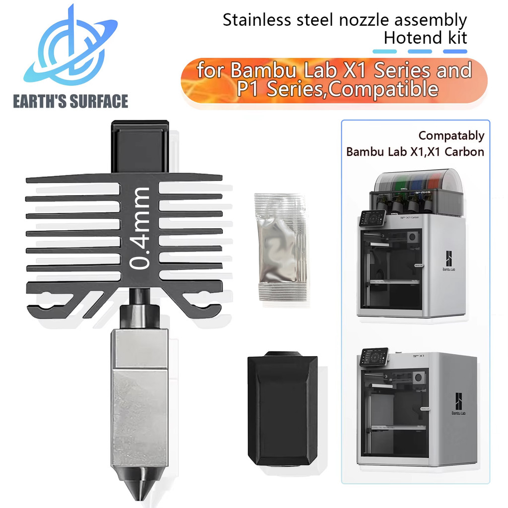 Jual For Bamboo Lab Original Stainless Steel Nozzle Assembly Hotend Kit ...