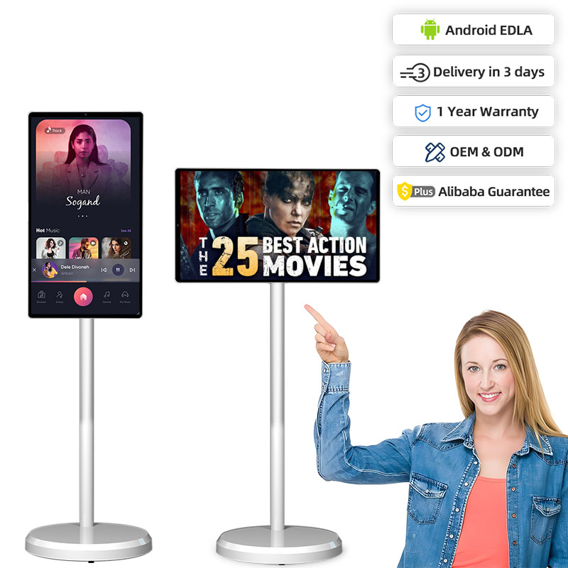 Jual 21.5 Inch Mobile Portable TV 27 Inch Lcd Android Tv 1080p Movable ...