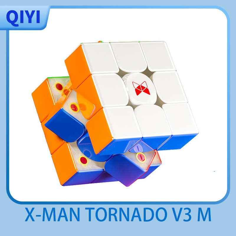 Speed Cube, QY X-Man Tornado V3M Profession Magnétique 3x3 Cube Sta Version Phare Sans Autocollant Tourne Plus Rapidemen Amz