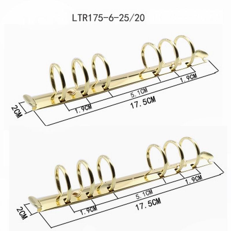 Jual 300 PCS Metal Spiral Binder Clip Stainless Steel 6 Hole Notebook ...