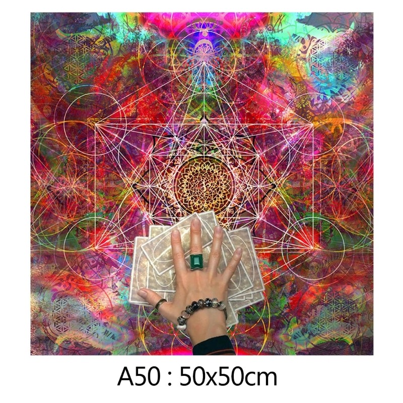 Jual 60x60cm Tarots Table Altar Cloth Metaphysical Board Game Mat ...