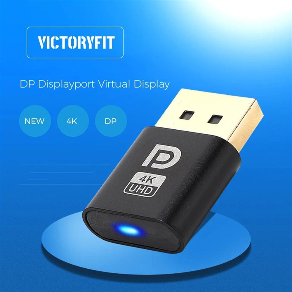 Jual Virtual Display Adapter 4K DP Displayport Dummy Display Plug EDID ...