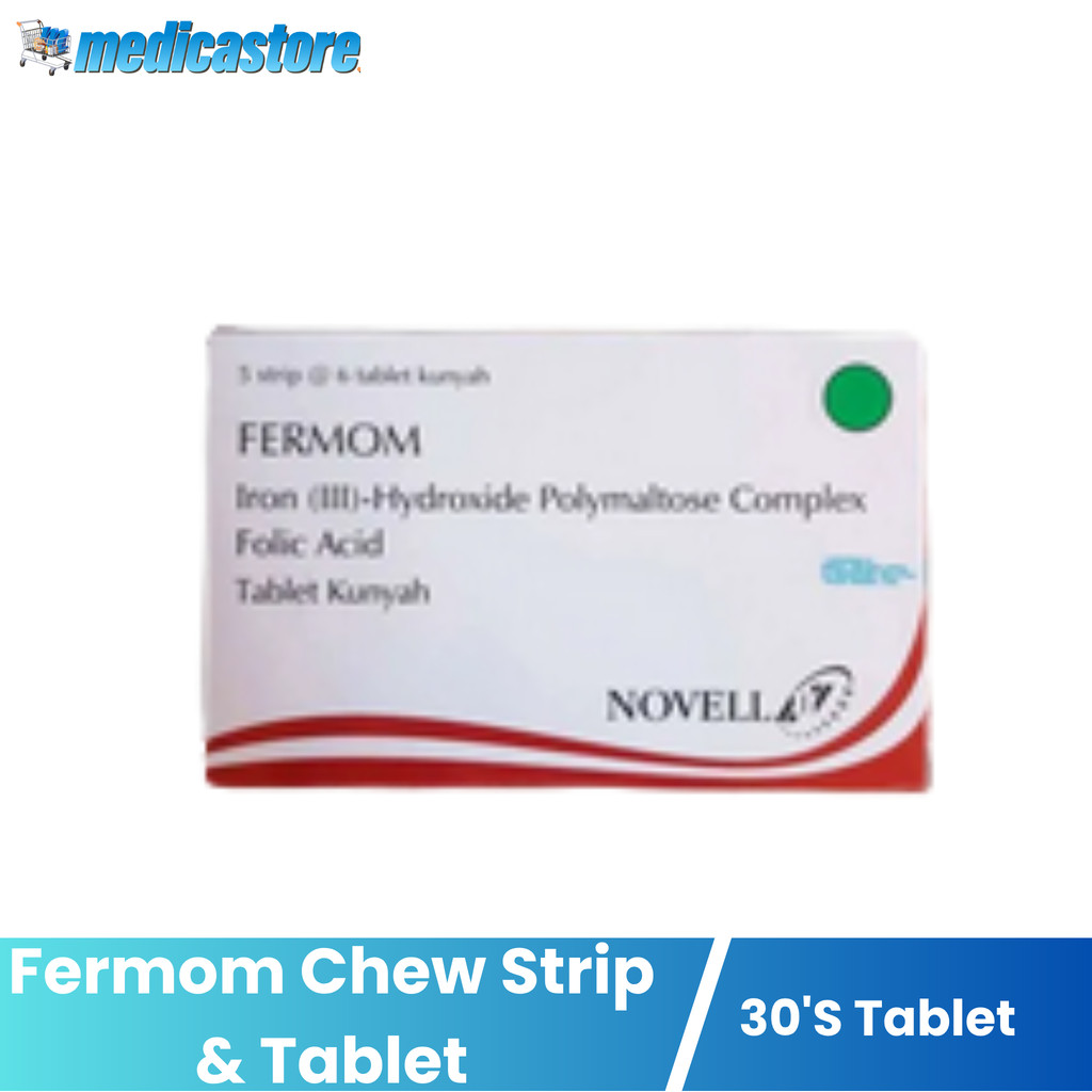 Jual FERMOM Tablet Kunyah Multivitamin Zat Besi Isi 30 Tablet | Shopee ...