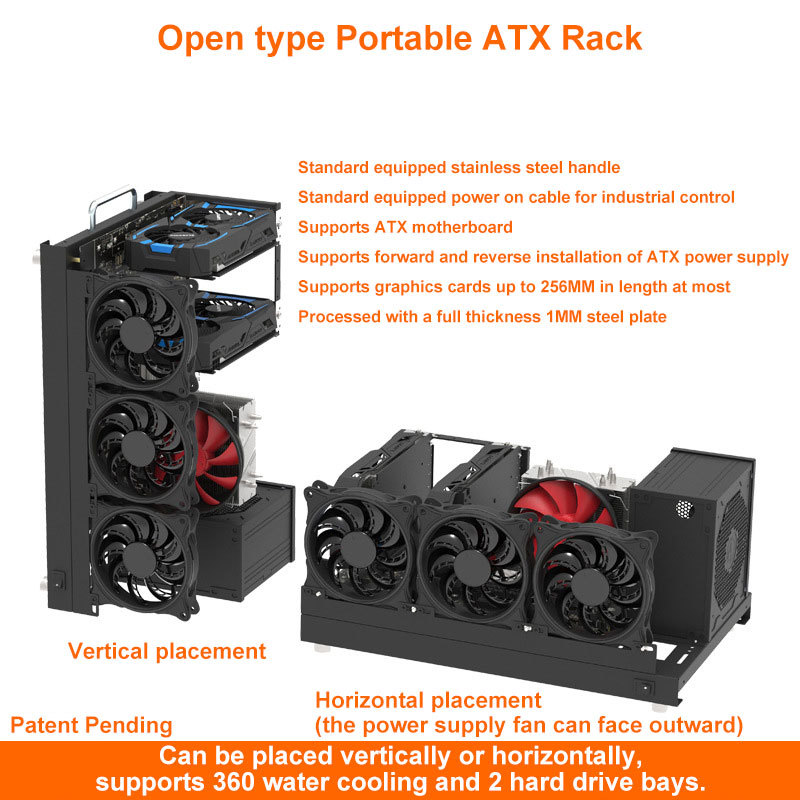 Jual DIY Chassis X79 X99 Computer Case ATX Open Motherboard Holder ATX ...