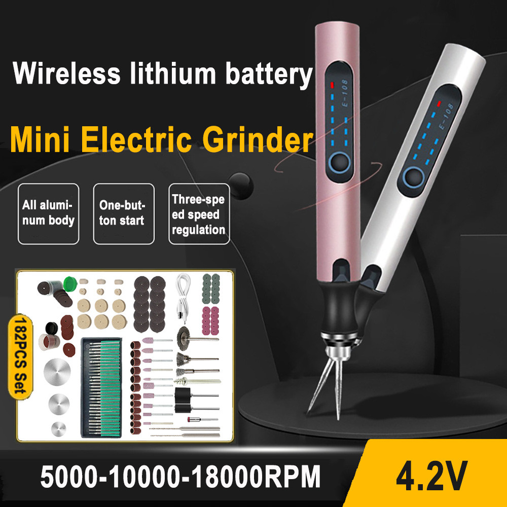 Jual 4.2V USB Micro Rotary Electric Drill Kit Tool Cordless Engraving ...