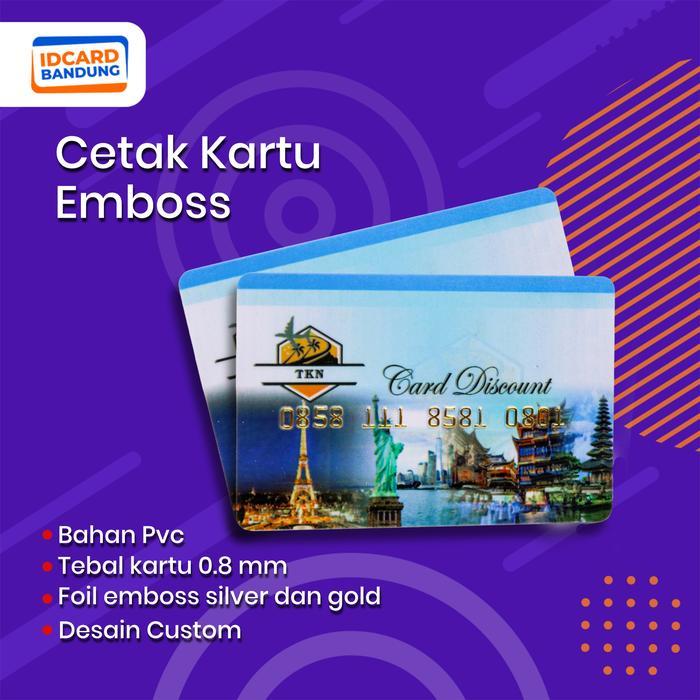 Jual New CETAK MEMBER CARD BAHAN PVC stdATM + EMBOSS | Shopee Indonesia