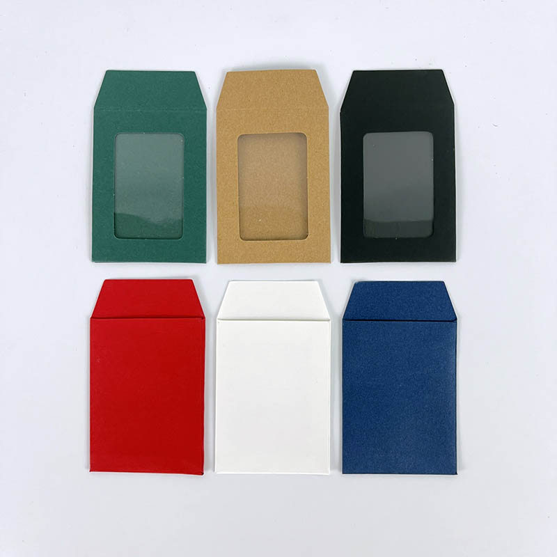 Jual 100pcs Mini Envelope Kraft Paper Small Envelopes with Clear Window ...