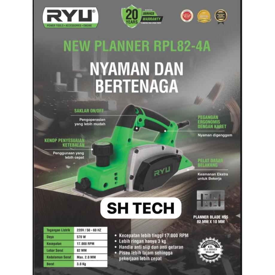 Jual Ryu RPL82-4A RPL 82 - 4 A Mesin Serut Kayu Listrik Electric Wood ...