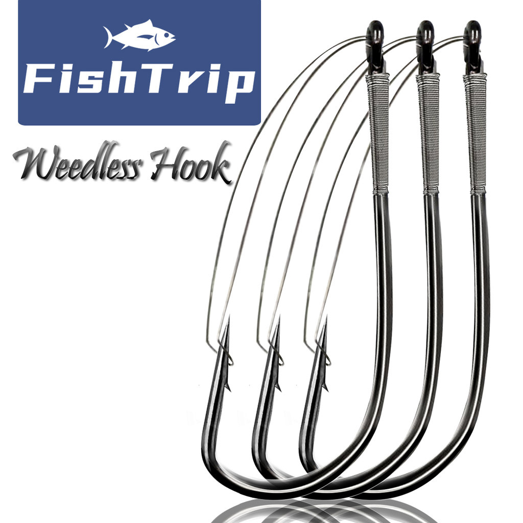 Jual FishTrip Fishing Wacky Hook Weedless Wacky Rig Hook for Worm Lure ...