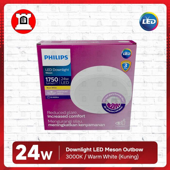 Jual New Lampu Philips Meson Downlight Plafon LED 59474 200 24W Outbow ...