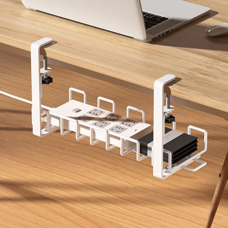 Jual Under Table Storage Rack Cable Organizer Under Desk Socket ...