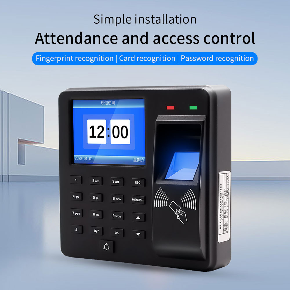Jual Fingerprint Attendance Biometric Machine System Employee Keypad ...