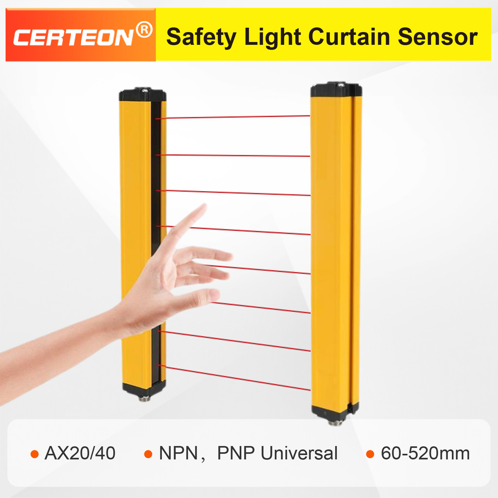 Jual Safety Light Curtain Sensor 8/10/12/14 Beam 20mm/40mm Resolution ...