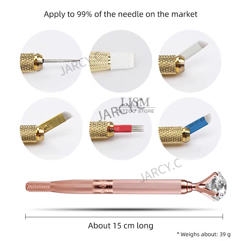 Jual Microblading Tattoo Pen Manual Eyebrow Machine 3D Crystal Acrylic ...