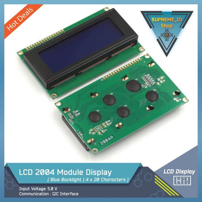 Jual ebpd- Lcd2004A 2004A I2C Iic Lcd Display Monitor Module Blue Green ...