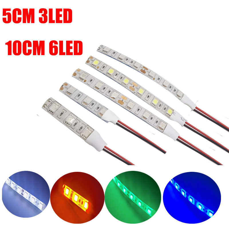 Jual 5Pcs Dc12V 5050 10Cm 6Leds 5Cm 3Led Strip Light Waterproof Led ...