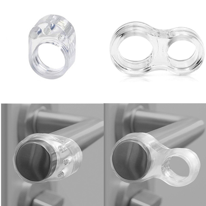 Jual Handles Door Stopper Silicone Gel Door Stop Transparent Wall ...