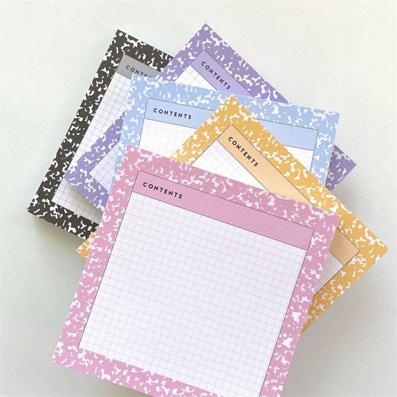Jual MINKYS 50 Sheets Kawaii Grid Memo Note Pads Paper Daily To Do It ...