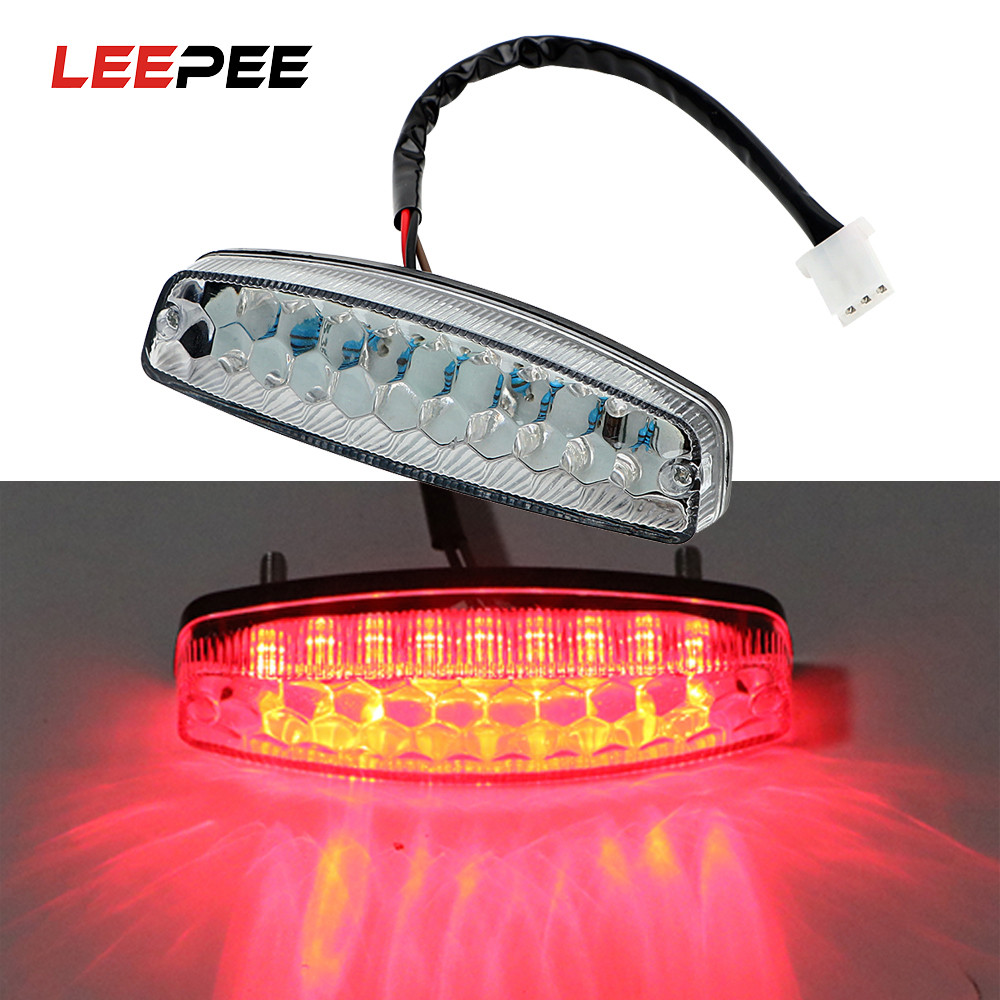Jual Moto Tail Brake Light LED Rear Lamps Cafe Racer Indicator 12V ...