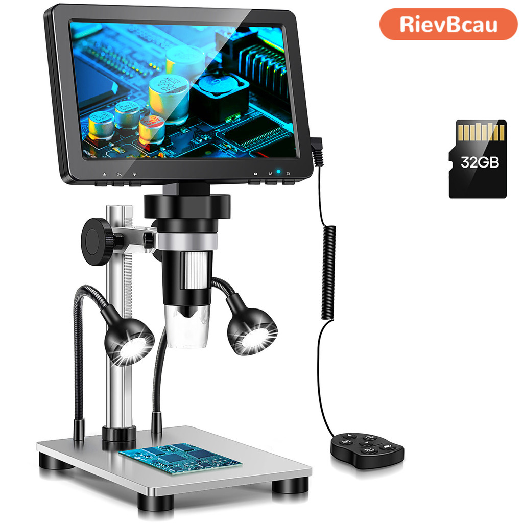 Jual STOK TERBATAS! RIEVBCAU 7'' LCD Microscope DM9 1200X Digital ...