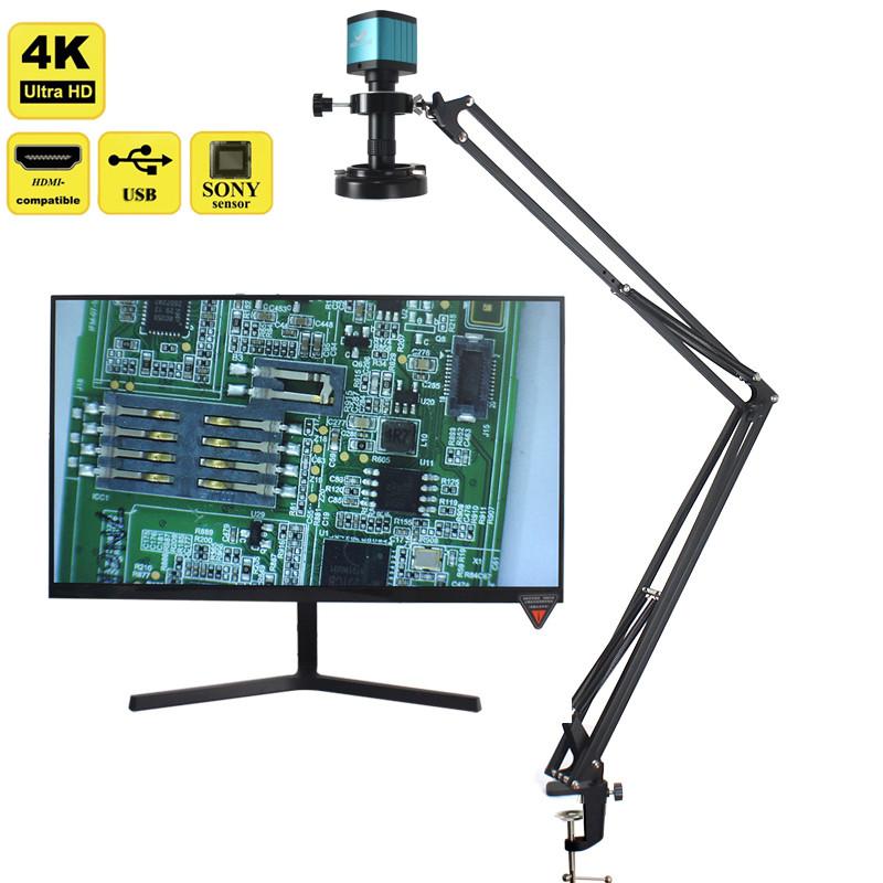 Jual 55Mp 48Mp 4K 1080P Hdmi Usb Video Microscope Camera 1-130X ...