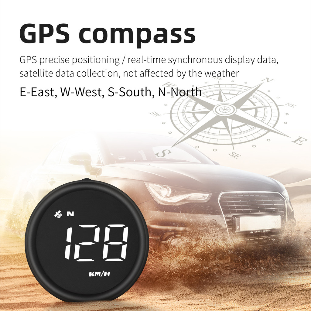 Jual G1 Heads Up Display Digital Lcd Gps Speedometer Gauge Compass ...