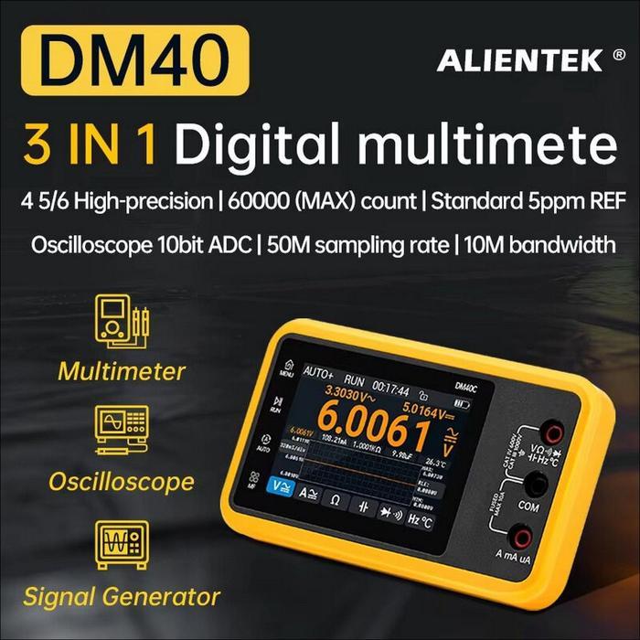 Jual DM40 3 in 1 Digital Multimeter 60000 Count Oscilloscope | Shopee ...