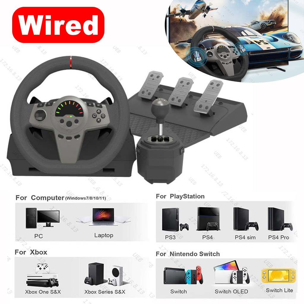 Jual Gaming Racing Wheel with Shifter & Pedal 270 Degree Simracing ...