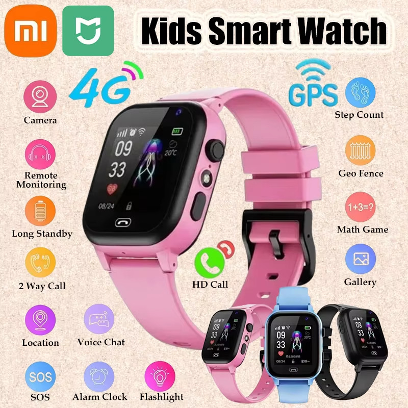 Jual Xiaomi Mijia Kids 4G Smart Watch Sos Gps Location Sim Card Call ...