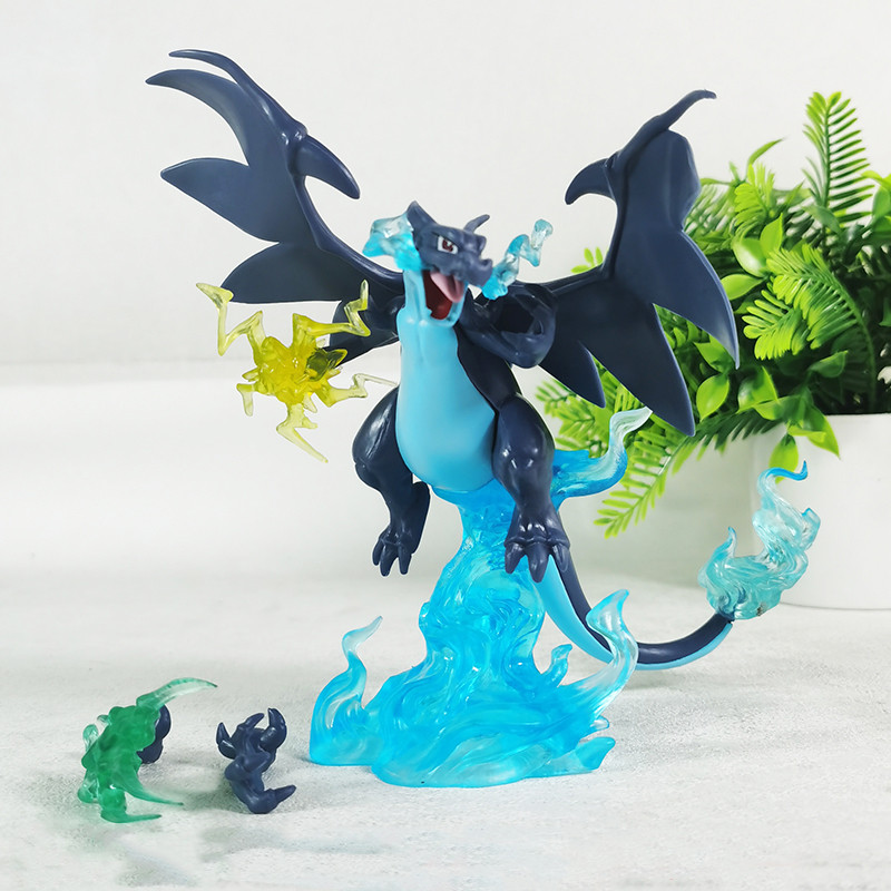 Jual 18Cm Pokemon Gk Super Charizard X Anime Figure P Blue Pet Elf ...
