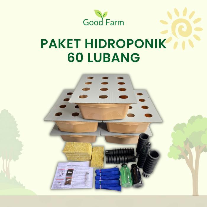 Jual Mrono_Mrene Paket Hidroponik Lengkap 60 Lubang 5 Bak Set | Shopee ...