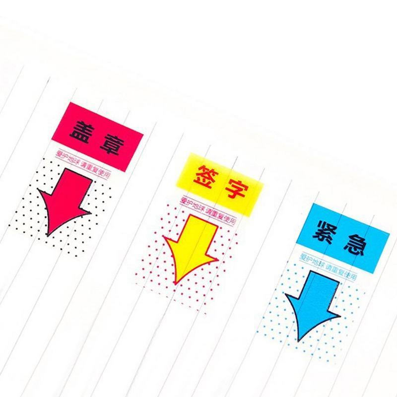 Jual Neon Page Markers Dispensers Transparent Please Sign Here Arrows ...