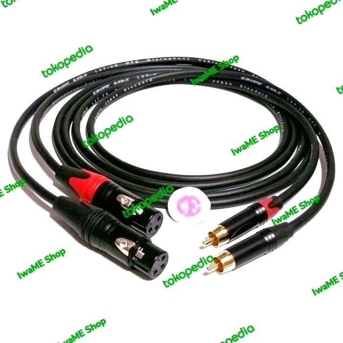 Jual Kabel Jack Rca Audio To Jack Xlr Female Panjang 2Meter 1Set L/R ...