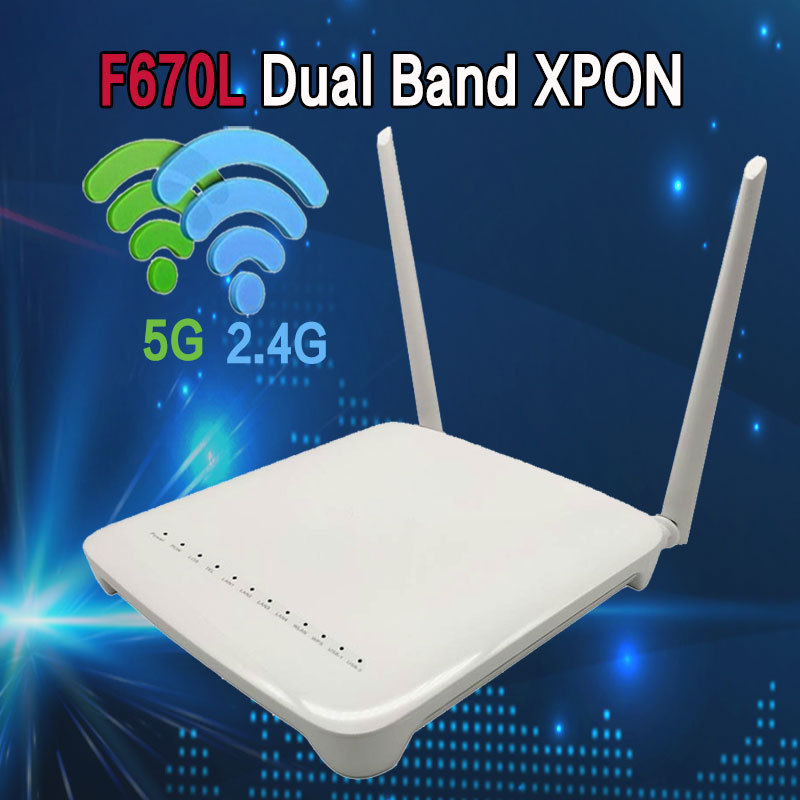Jual F670L Dual Band Xpon 4Ge+2Usb 5G Wifi 2.4G Onu Gpon Fiber Modem ...