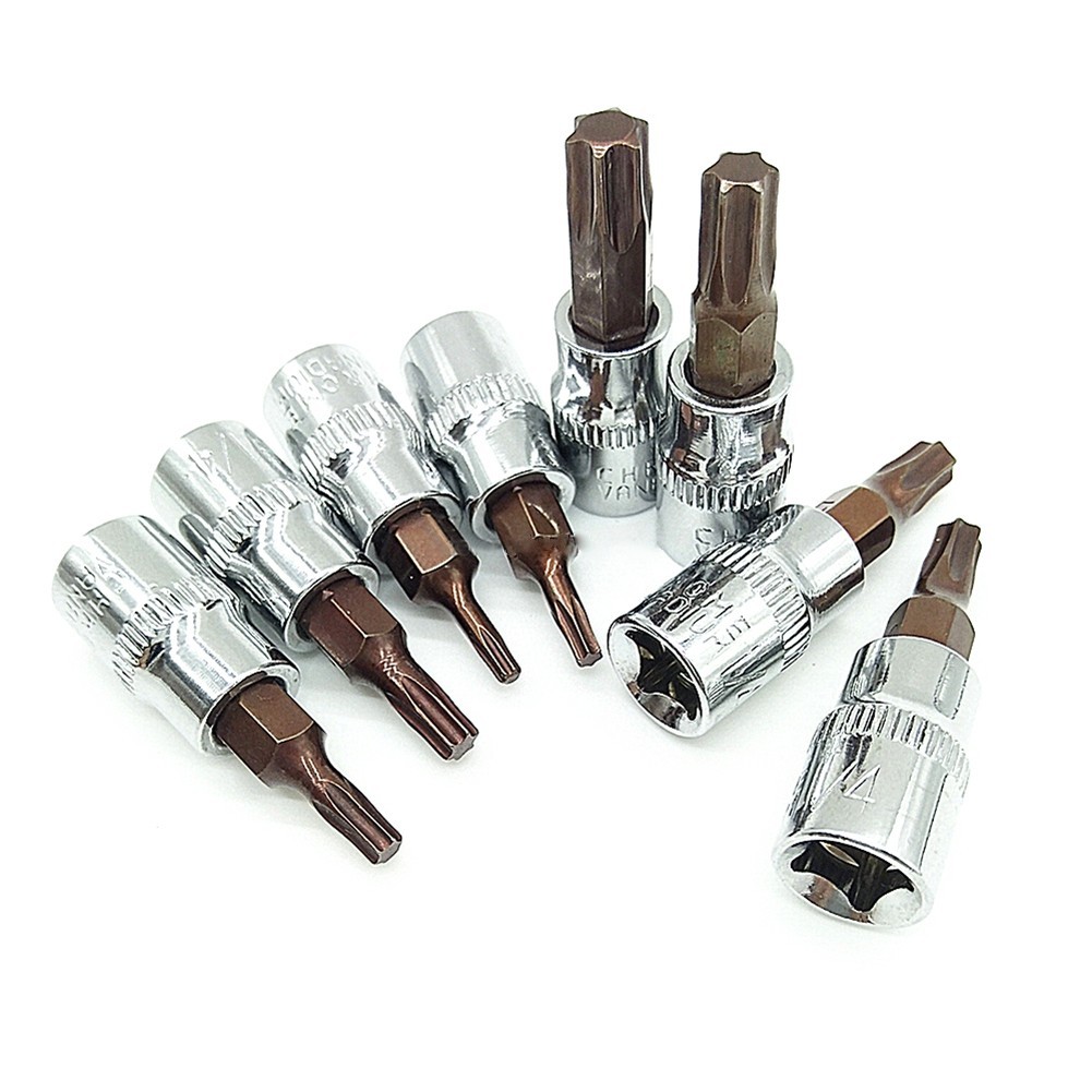 Jual 1 Pc Torx Key Screwdriver Bits Socket Set 1/4 Inch Drive Bicycle ...