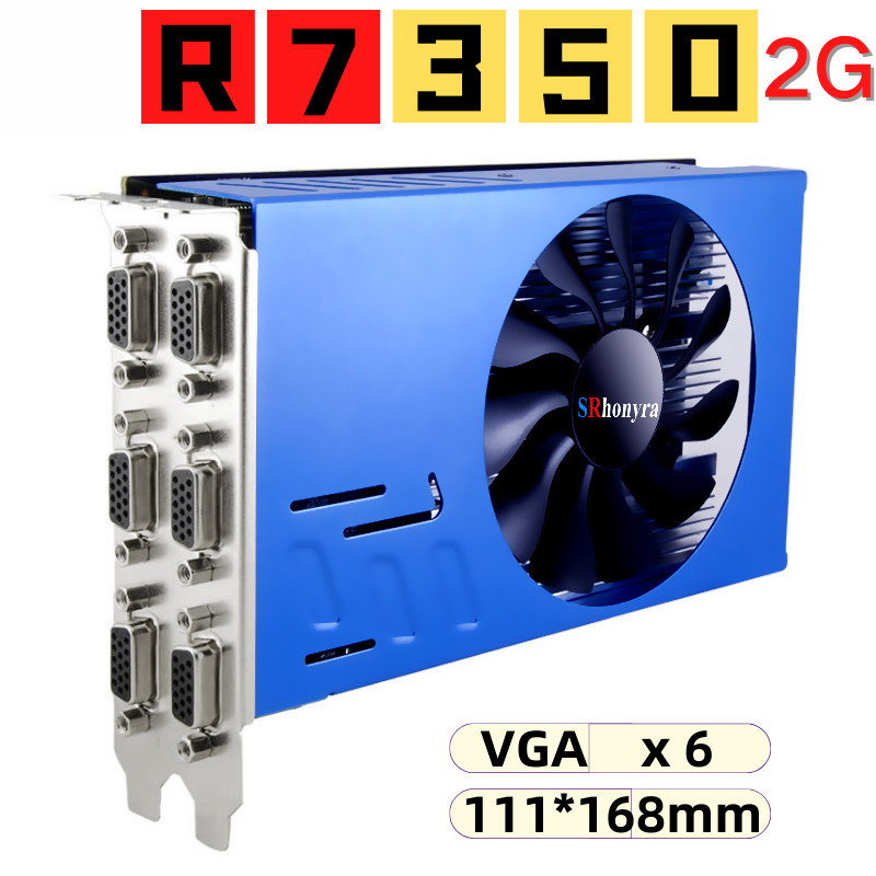 Jual SRhonyra R7 350 Graphics Card 4VGA/6VGA MultiDisplay AMD GPU 2G/4G ...