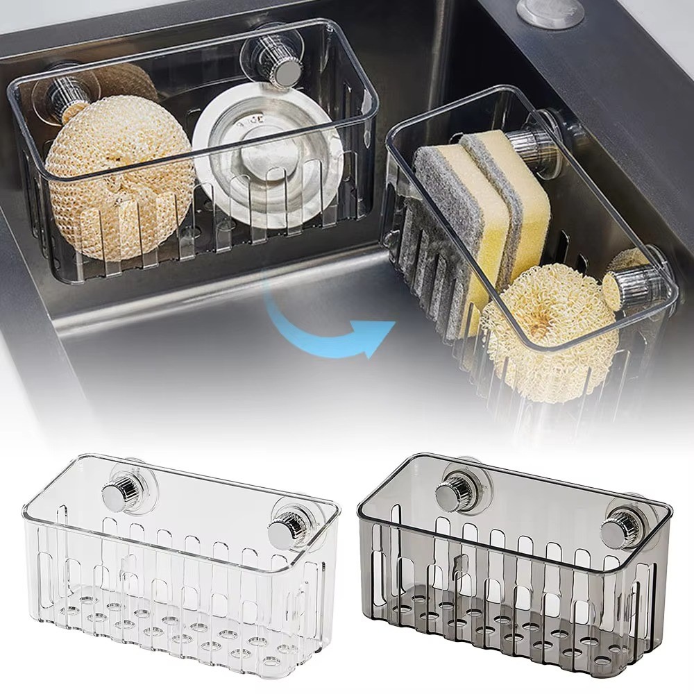 Jual Rotating Suction Cup Sponge Holder Sink Drain Racks Multi ...
