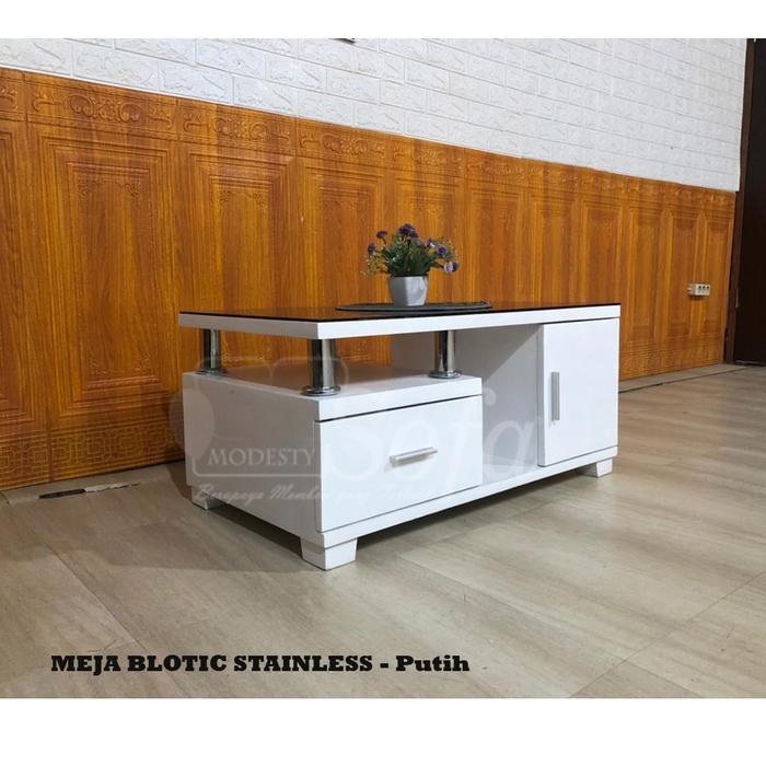 Jual Meja Tamu Blotic Stainless Modesty | Shopee Indonesia